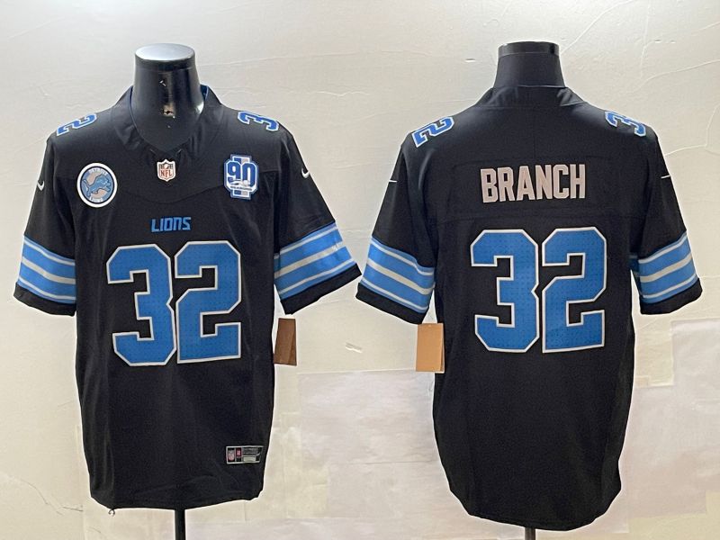 Men Detroit Lions #32 Branch Black three generations 2024 Nike Limited NFL Jersey style 4